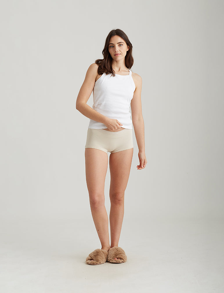 Milla High Neck Rib Shelf Bra Tank