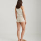 Milla High Neck Rib Shelf Bra Tank