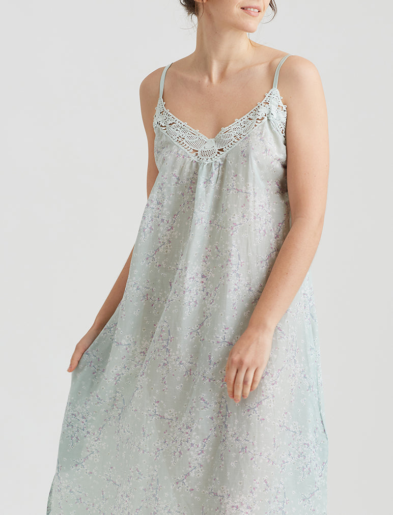 Cheri Blossom Lace Front Maxi Nightie
