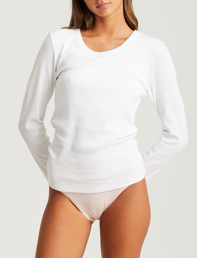 Milla Rib Shelf Bra Long Sleeve Tee