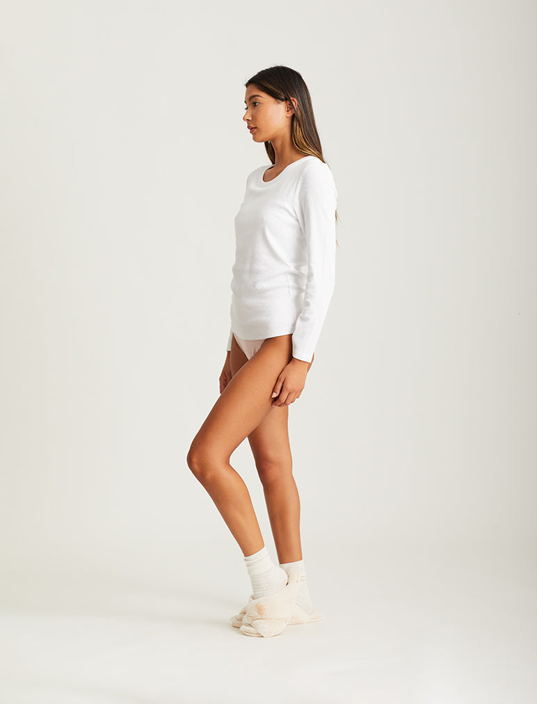 Milla Rib Shelf Bra Long Sleeve Tee