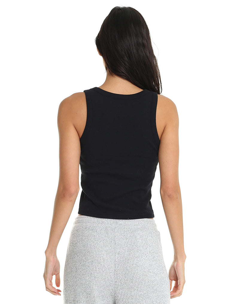 Milla Rib Shelf Bra Semi Crop Tank